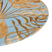 Lebhafte tropische Blume: farbenfroh, nahtlos. Schneidebrett (Ecke)