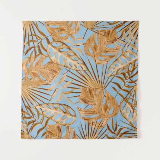 Lebhafte tropische Blume: farbenfroh, nahtlos. Wandteppich (Vorderseite)