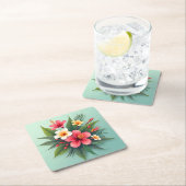 Lebhafte tropische Harmonie Rechteckiger Pappuntersetzer (Vor Ort)