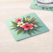 Lebhafte tropische Harmonie Rechteckiger Pappuntersetzer (angewinkelt)