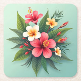 Lebhafte tropische Harmonie Rechteckiger Pappuntersetzer