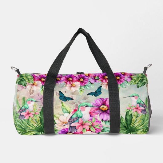 Lebhafte tropische Vögel Duffle Bag (Vorderseite)