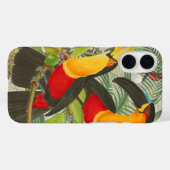 Lebhafte tropische Vögel Kunst Exotischer Dschunge Case-Mate iPhone Hülle (Rückseite (Horizontal))