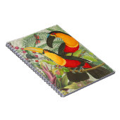Lebhafte tropische Vögel Kunst Exotischer Dschunge Notizblock (Rechte Seite)