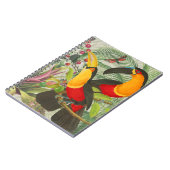 Lebhafte tropische Vögel Kunst Exotischer Dschunge Notizblock (Linke Seite)