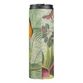 Lebhafte tropische Vögel Kunst Exotischer Dschunge Thermosbecher (Rückseite)
