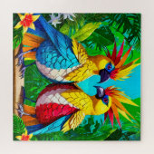 Lebhafte tropische Vögel Puzzle (Horizontal)