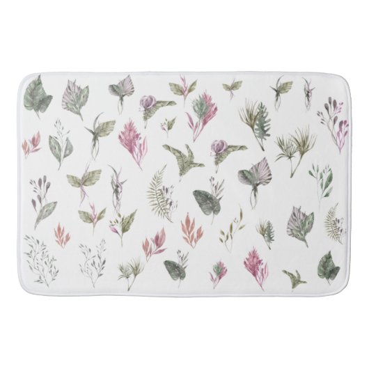 Lebhafte tropische Wasserfarbe Badematte (Vorderseite)