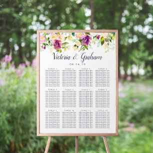 Lebhafte Übersicht über die Hochzeitssitze Poster