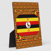 Lebhafte ugandische Flag-Inspirierte Kunst Fotoplatte (Seite)
