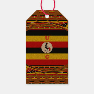 Lebhafte ugandische Flag-Inspirierte Kunst Geschenkanhänger