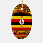 Lebhafte ugandische Flag-Inspirierte Kunst Keramikornament (Rechts)