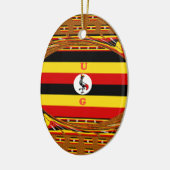 Lebhafte ugandische Flag-Inspirierte Kunst Keramikornament (Links)