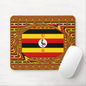 Lebhafte ugandische Flag-Inspirierte Kunst Mousepad (Mit Mouse)