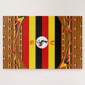Lebhafte ugandische Flag-Inspirierte Kunst Puzzle (Horizontal)