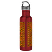 Lebhafte ugandische Flag-Inspirierte Kunst Trinkflasche (Rückseite)