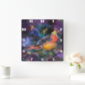 Lebhafte Uhr der Vogelhalle (Zuhause)