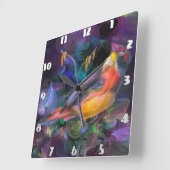 Lebhafte Uhr der Vogelhalle (Winkel)