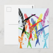 Lebhafte Uhr in Bewegung Postkarte (Vorne/Hinten)
