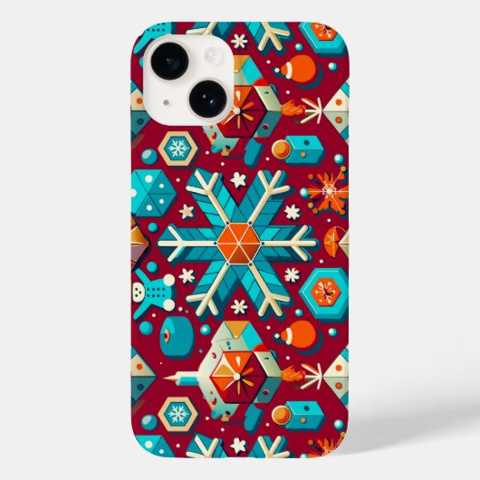 Lebhafte und bunte Weihnachtsfeiertage Case-Mate iPhone Hülle (Rückseite)