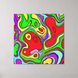Lebhafte und farbenfrohe Abstrakte Musterkunst Leinwanddruck