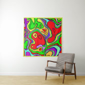 Lebhafte und farbenfrohe Abstrakte Musterkunst Wandteppich (Beispiel)