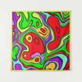 Lebhafte und farbenfrohe Abstrakte Musterkunst Wandteppich (Vorderseite)