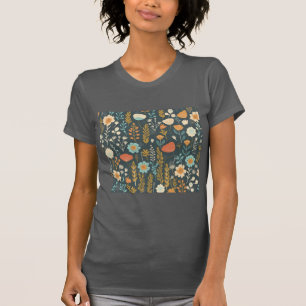 Lebhafte und farbenfrohe Blume T-Shirt