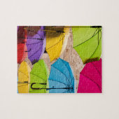 Lebhafte und farbenfrohe Sonnenschirme Puzzle (Horizontal)