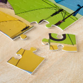 Lebhafte und farbenfrohe Sonnenschirme Puzzle (Seite)