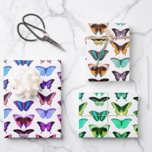 Lebhafte und farbenfrohe Vintage Viktorianische Sc Geschenkpapier Set