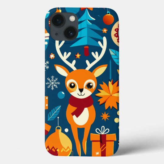 Lebhafte und farbenfrohe Weihnachtsmuster Case-Mate iPhone Hülle (Rückseite)