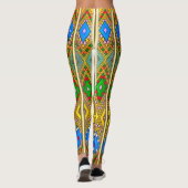 Lebhafte und komfortable farbenfrohe Leggings (Rückseite)