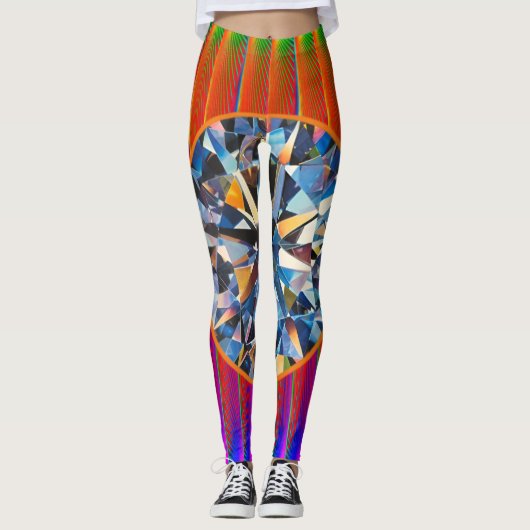 Lebhafte und komfortable farbenfrohe Leggings (Vorderseite)