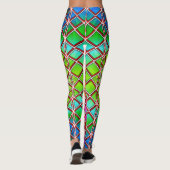 Lebhafte und komfortable farbenfrohe Leggings (Rückseite)