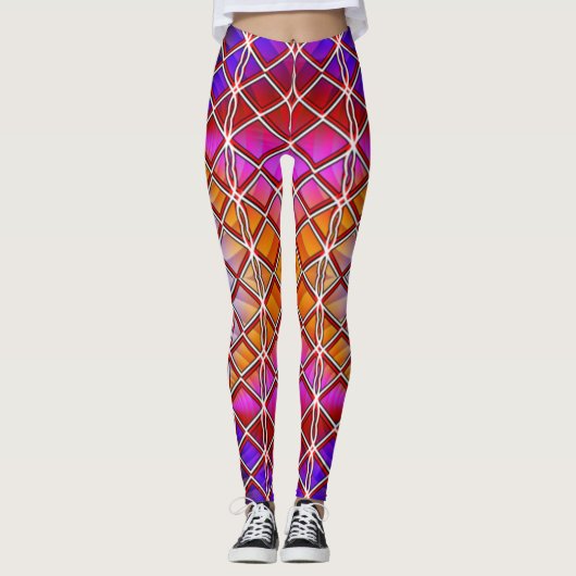 Lebhafte und komfortable farbenfrohe Leggings (Vorderseite)