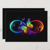 Lebhafte Unendlichkeit mit Regenbogenschmetterling Ankündigung (Vorne/Hinten)
