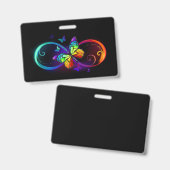 Lebhafte Unendlichkeit mit Regenbogenschmetterling Ausweis (Vorder- & Rückseite)