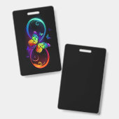 Lebhafte Unendlichkeit mit Regenbogenschmetterling Ausweis (Vorder- & Rückseite)