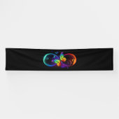 Lebhafte Unendlichkeit mit Regenbogenschmetterling Banner (Horizontal)