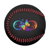 Lebhafte Unendlichkeit mit Regenbogenschmetterling Baseball (Vorderseite Links)