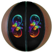 Lebhafte Unendlichkeit mit Regenbogenschmetterling Basketball (Vertikal)