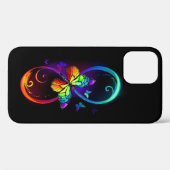 Lebhafte Unendlichkeit mit Regenbogenschmetterling Case-Mate iPhone Hülle (Rückseite (Horizontal))