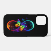 Lebhafte Unendlichkeit mit Regenbogenschmetterling Case-Mate iPhone Hülle (Rückseite (Horizontal))