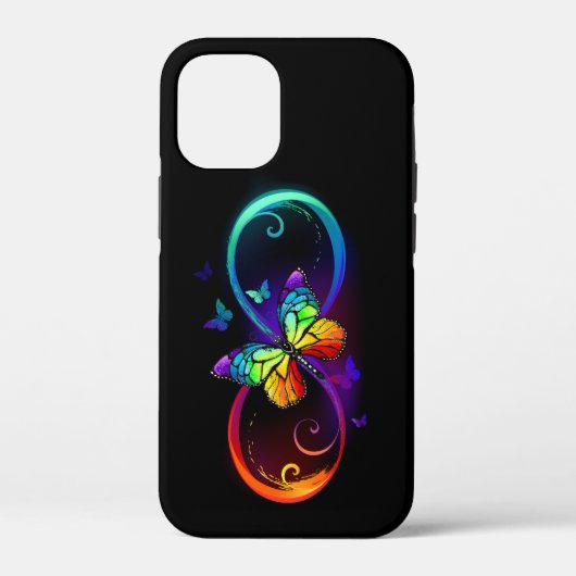 Lebhafte Unendlichkeit mit Regenbogenschmetterling Case-Mate iPhone Hülle (Rückseite)