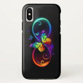 Lebhafte Unendlichkeit mit Regenbogenschmetterling Case-Mate iPhone Hülle (Rückseite)