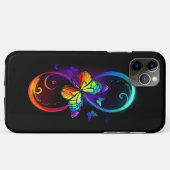 Lebhafte Unendlichkeit mit Regenbogenschmetterling Case-Mate iPhone Hülle (Rückseite (Horizontal))