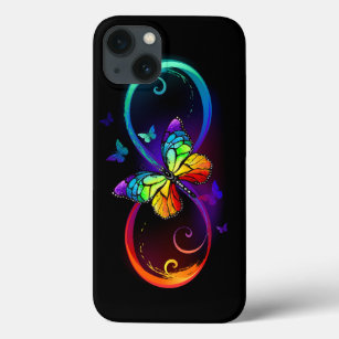Lebhafte Unendlichkeit mit Regenbogenschmetterling Case-Mate iPhone Hülle