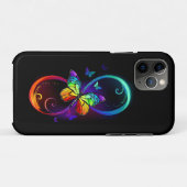 Lebhafte Unendlichkeit mit Regenbogenschmetterling Case-Mate iPhone Hülle (Rückseite (Horizontal))