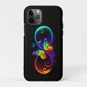 Lebhafte Unendlichkeit mit Regenbogenschmetterling Case-Mate iPhone Hülle